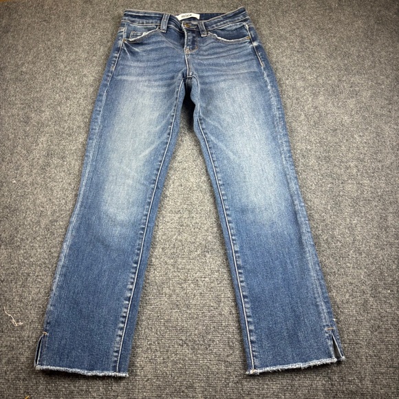MICA Women’s Denim Straight leg split hem Jeans size: 24 - Picture 2 of 8